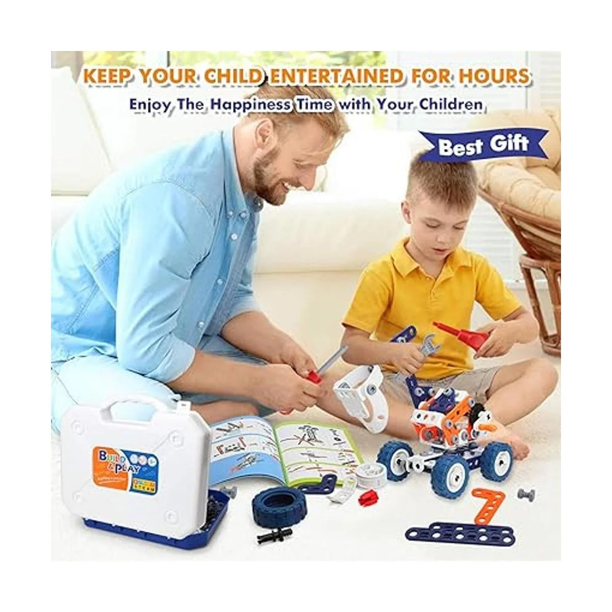 Kits de juguetes de construcción de 152 piezas STEM Toys_5