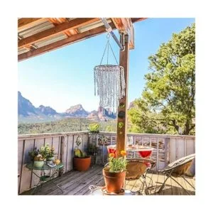 Cioceen Lámpara de techo acrílica con cuentas para colgar_6