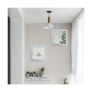 Wocred 2 espejos hexagonales de pared magnífico espejo_3