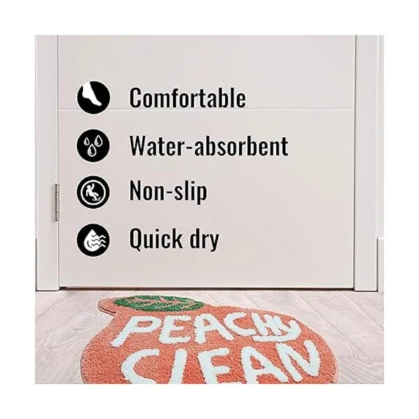 UNIBATH Alfombra de baño de durazno con diseño de dibujos_6