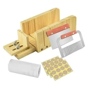 Artcome Juego de cortador de jabón de madera ajustable con_1