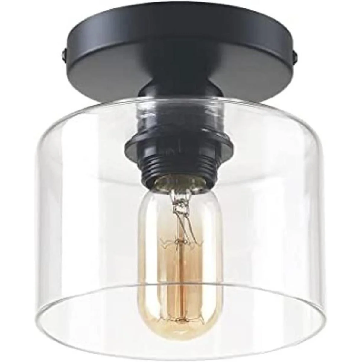 Deamakk Lámpara de techo moderna semiempotrada lámpara de_1