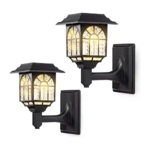 LeiDrail Luces solares para cerca paquete de 2 luces_1