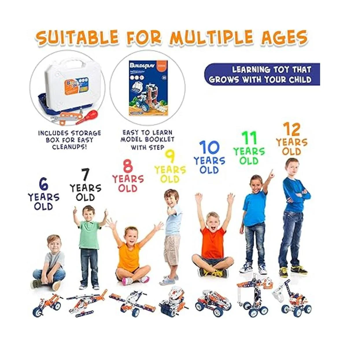 Kits de juguetes de construcción de 152 piezas STEM Toys_3