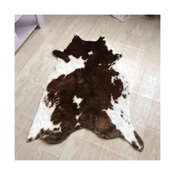 Alfombra de piel sintética con estampado de ciervos de_1