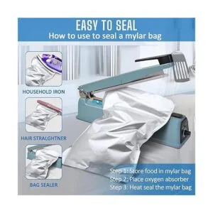 Paquete de 100 bolsas de Mylar para almacenamiento de_4