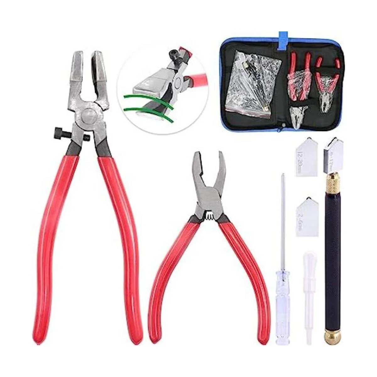 Glarks Juego de 4 alicates de cristal resistentes para_1