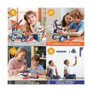 Kits de juguetes de construcción de 152 piezas STEM Toys_2