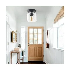 Deamakk Lámpara de techo moderna semiempotrada lámpara de_2