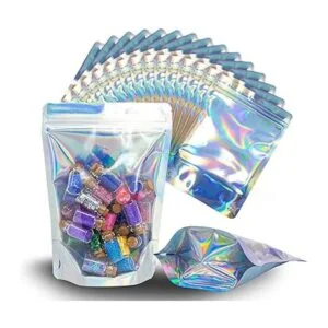 100 bolsas holográficas de Mylar resellables 5 x 7_2