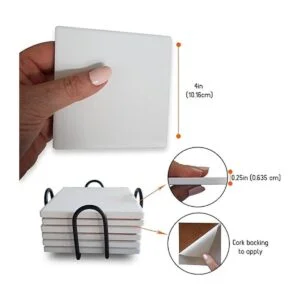 Juegos de posavasos de cerámica 12 posavasos cuadrados de_2