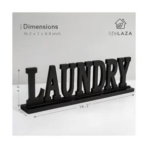 LifeLAZA Letrero de palabras para lavandería decoración_2