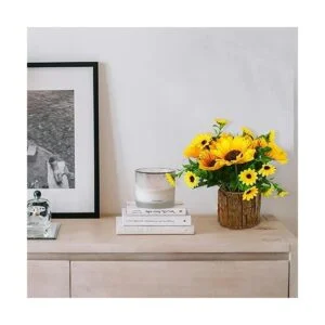 Lilithye Flores artificiales flores de girasol de seda_5