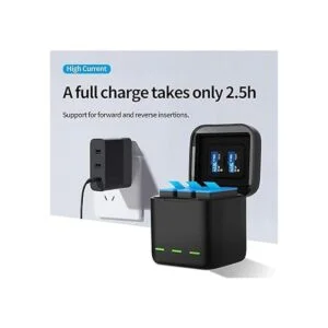 TELESIN Cargador de batería USB de 3 canales con cable_3