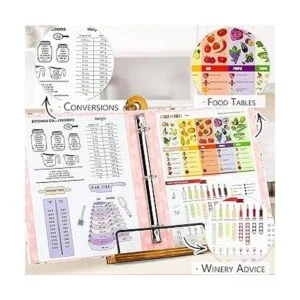 Relaehih Carpeta de recetas de 3 anillos de 8.5 x 11_5