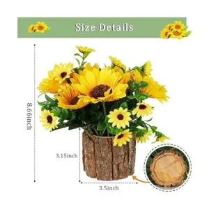 Lilithye Flores artificiales flores de girasol de seda_2