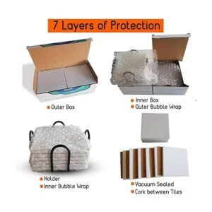 Juegos de posavasos de cerámica 12 posavasos cuadrados de_4