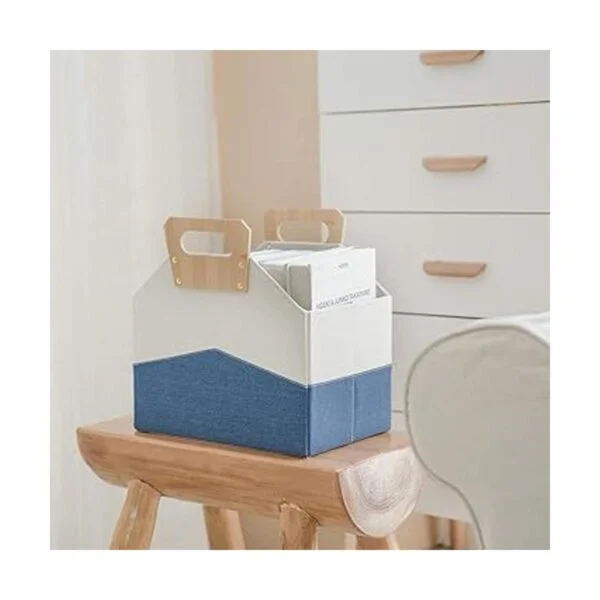 Soporte para revistas cesta de almacenamiento plegable_5