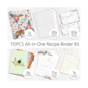 Relaehih Carpeta de recetas de 3 anillos de 8.5 x 11_3