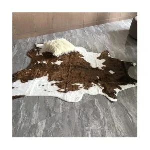 Alfombra de piel sintética con estampado de ciervos de_6