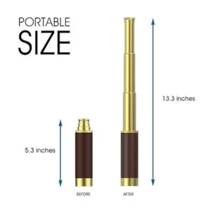 SSZS Telescopio monocular pirata 25 x 30 pulgadas de_2