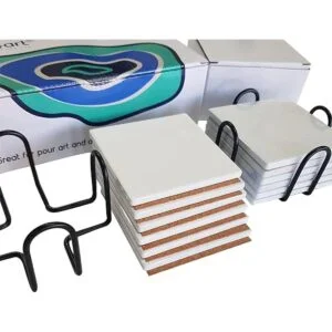 Juegos de posavasos de cerámica 12 posavasos cuadrados de_1