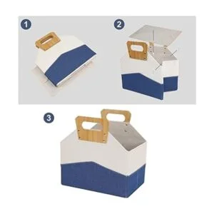 Soporte para revistas cesta de almacenamiento plegable_3
