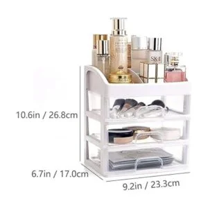 PTBSZCWY Organizador de maquillaje con 3 cajones vitrinas_3