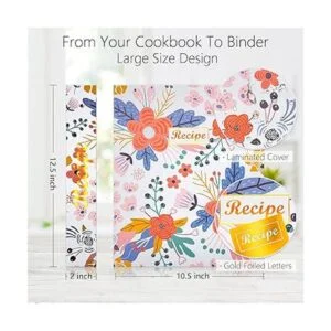 Relaehih Carpeta de recetas de 3 anillos de 8.5 x 11_2
