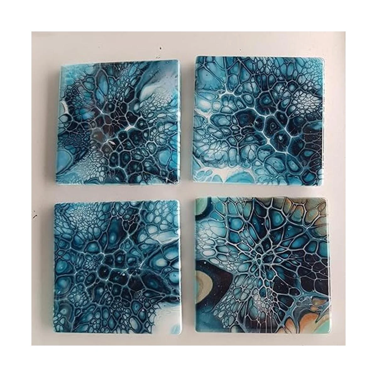 Juegos de posavasos de cerámica 12 posavasos cuadrados de_5