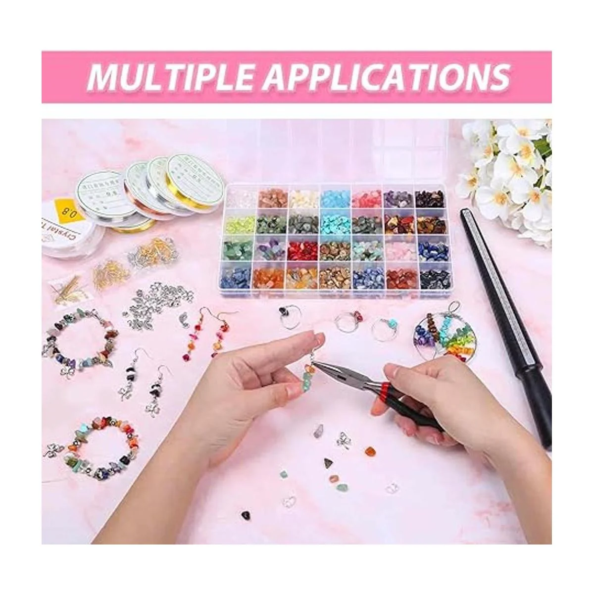 Kit de fabricación de anillos con cuentas de cristal_6