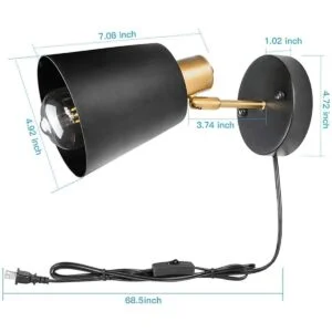 Apliques de pared enchufables lámparas montadas en la_6