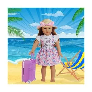 Srua Don American Maleta de muñeca de 18 pulgadas juego_7