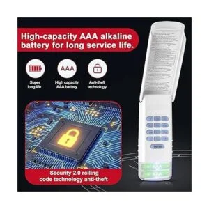 LPWKPMDTK Megacode 318MHZ Teclado inalámbrico para_2