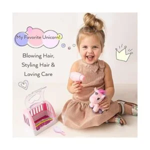 TOYLI Unicornio de peluche con jaula portadora juego de 5_4