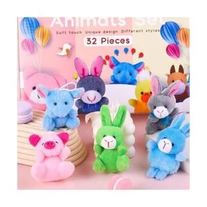 Ruisita Paquete de 32 mini juguetes de peluche de animales_4
