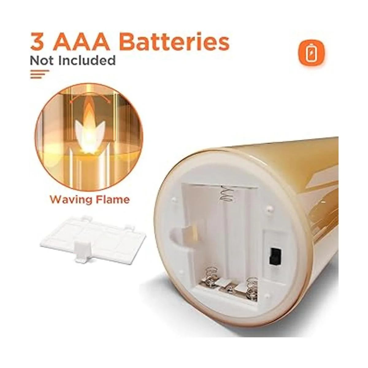 Velas LED sin llama de cristal con control remoto y_6