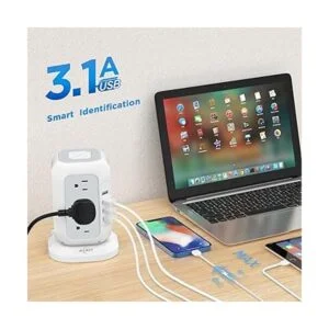 AiJoy Torre de regleta de alimentación protector de_4