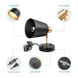 Apliques de pared enchufables lámparas montadas en la_3