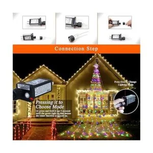 PUHONG Guirnalda de luces que cambian de color con_7