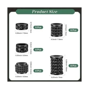 Yinkin 40 cuentas de circonita con diamantes de imitación_2