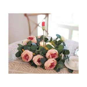 MISSPIN Guirnalda de hojas de eucalipto y flores_6