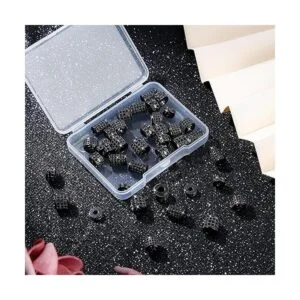 Yinkin 40 cuentas de circonita con diamantes de imitación_3