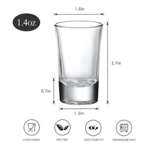 Crazystorey Paquete de 40 vasos para chupitos de base_2