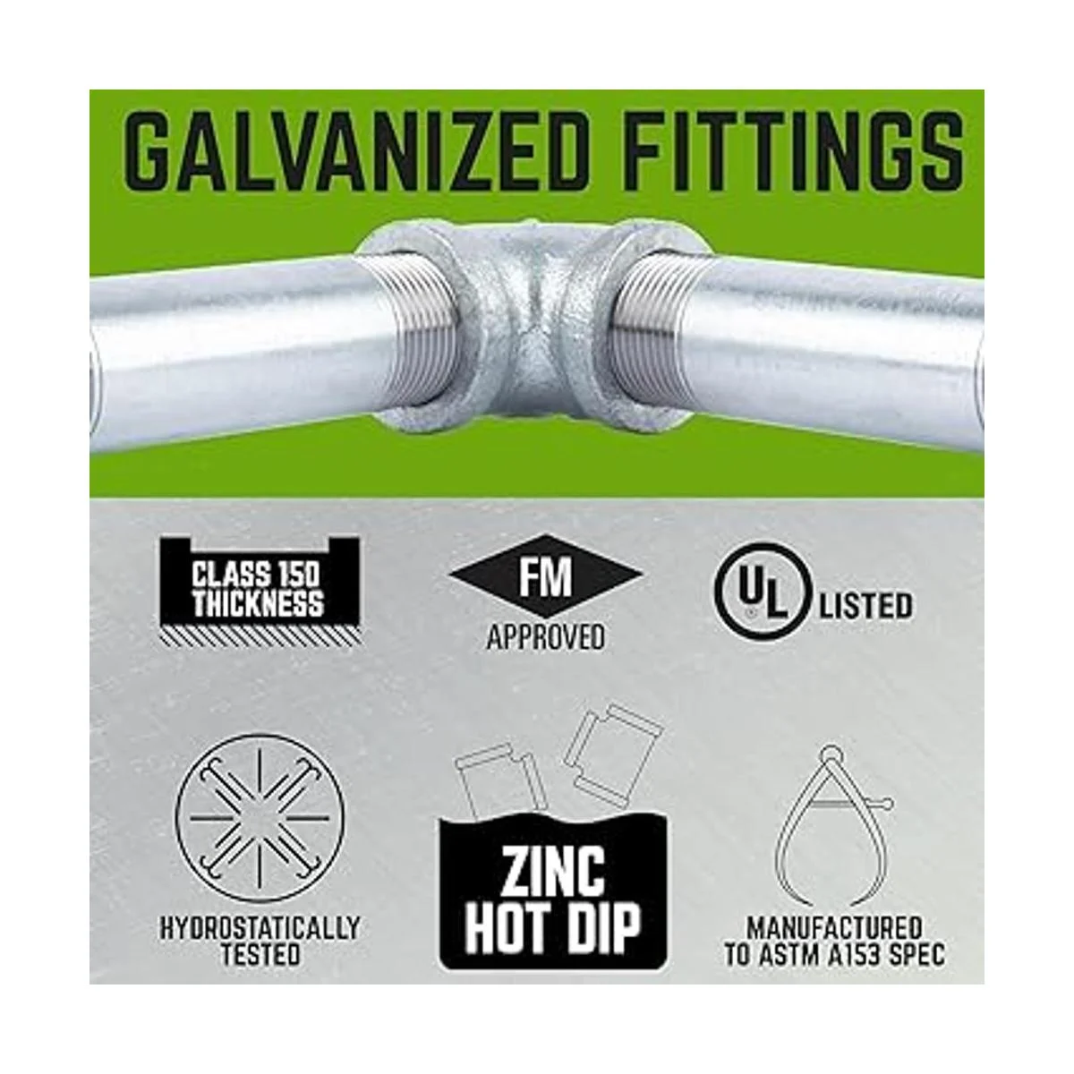 PIPE DCOR Brida de piso de hierro maleable galvanizado_5