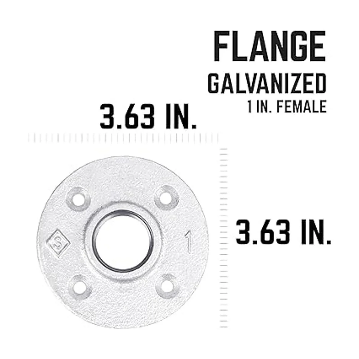 PIPE DCOR Brida de piso de hierro maleable galvanizado_3