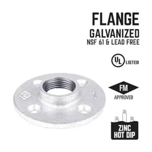 PIPE DCOR Brida de piso de hierro maleable galvanizado_2