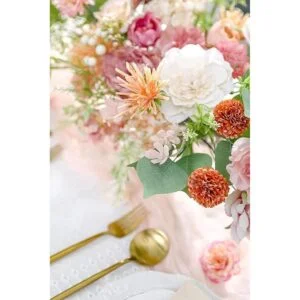 YYHUAWU Juego combinado de flores artificiales caja de_3