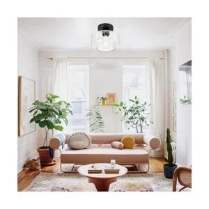 Lámpara de techo industrial semiempotrada bombilla LED de_5