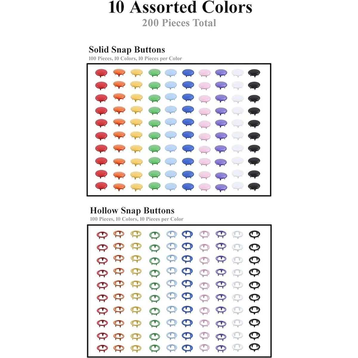 Mandala Crafts Kit de botón de presión de metal botones a_2